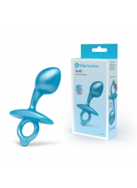 Голубая анальная пробка для массажа простаты Bulb Silicone Prostate Plug - 10,7 см. - b-Vibe - в Великом Новгороде купить с доставкой