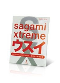 Ультратонкий презерватив Sagami Xtreme SUPERTHIN - 1 шт. - Sagami - купить с доставкой в Великом Новгороде