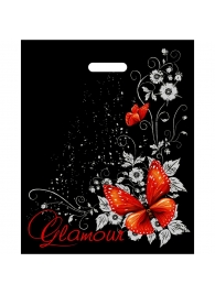 Черный пакет Glamour с вырубной ручкой (38х47 см) - Сима-Ленд - купить с доставкой в Великом Новгороде