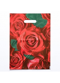 Пакет с цветочным принтом и вырубной ручкой (30х40 см) - Сима-Ленд - купить с доставкой в Великом Новгороде