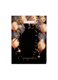 Пакет с вырубной ручкой и принтом в виде шариков (30х40 см) - Сима-Ленд - купить с доставкой в Великом Новгороде