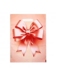 Пакет с принтом в виде банта с вырубной ручкой (30х40 см) - Сима-Ленд - купить с доставкой в Великом Новгороде