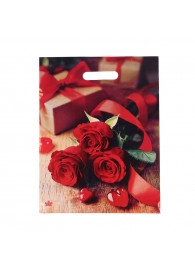 Пакет с принтом в виде роз (31х40 см) - Сима-Ленд - купить с доставкой в Великом Новгороде