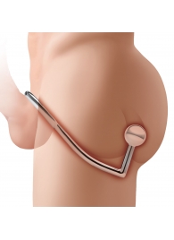 Кольцо на пенис с анальным стимулятором Stainless Steel Anal Hook   Cock Ring - BlueLine - в Великом Новгороде купить с доставкой