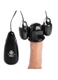 Черная стимулирующая насадка для головки полового члена Multi Speed Vibrating Penis Head Teaser - XR Brands - в Великом Новгороде купить с доставкой