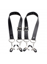 Ремни с зажимами для половых губ Spread Labia Spreader Straps with Clamps - XR Brands - купить с доставкой в Великом Новгороде