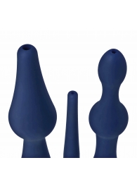 Набор из 3 универсальных насадок для анального душа Universal 3 Piece Silicone Enema Attachment Set - XR Brands - купить с доставкой в Великом Новгороде