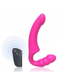 Розовый безремневой страпон Straples Strap-On Dildo - Erokay - купить с доставкой в Великом Новгороде