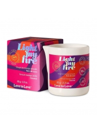 Массажная свеча Light My Fire Coconut с ароматом кокоса - 65 гр. - Love to Love - купить с доставкой в Великом Новгороде