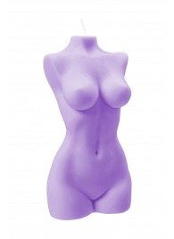 Фиолетовая интерьерная свеча в форме женского торса - 850 гр. - Pecado - купить с доставкой в Великом Новгороде