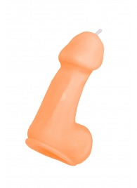 Оранжевая свеча в форме пениса - 47 гр. - Pecado - купить с доставкой в Великом Новгороде