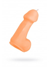 Оранжевая свеча в форме пениса - 47 гр. - Pecado - купить с доставкой в Великом Новгороде