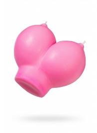 Розовая свеча «Сиськи» - 150 гр. - Pecado - купить с доставкой в Великом Новгороде