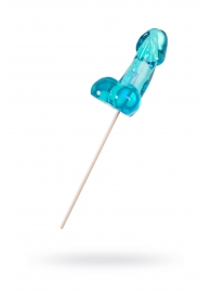 Голубой леденец в форме члена со вкусом блю кюрасао - 80 гр. - Sosuчki - купить с доставкой в Великом Новгороде