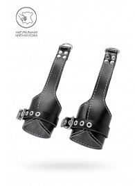 Черные подвесы с белой строчкой - Pecado - купить с доставкой в Великом Новгороде