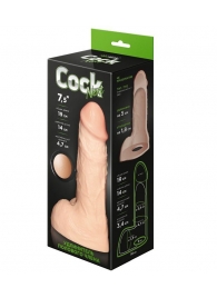 Телесный фаллоудлинитель с мошонкой Cock Next - 19 см. - LOVETOY (А-Полимер) - в Великом Новгороде купить с доставкой