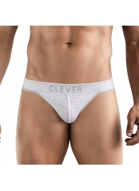 Белые перфорированные трусы-тонги Clever Ambar Thong - Clever Masculine Underwear купить с доставкой Белые перфорированные трусы-тонги Clever Ambar Thong - Clever Masculine Underwear купить с доставкой