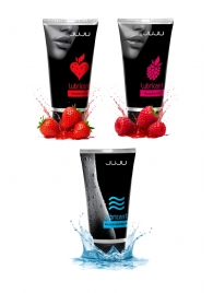 Набор из 3 лубрикантов JUJU (увлажняющий, клубника, малина) - JuJu - купить с доставкой в Великом Новгороде Набор из 3 лубрикантов JUJU (увлажняющий, клубника, малина) - JuJu - купить с доставкой в Великом Новгороде