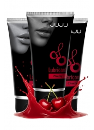 Набор из 3 съедобных лубрикантов JUJU со вкусом вишни - JuJu - купить с доставкой в Великом Новгороде Набор из 3 съедобных лубрикантов JUJU со вкусом вишни - JuJu - купить с доставкой в Великом Новгороде