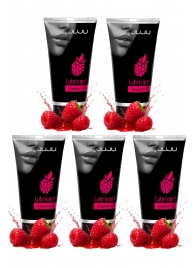 Набор из 5 съедобных лубрикантов JUJU со вкусом малины - JuJu - купить с доставкой в Великом Новгороде Набор из 5 съедобных лубрикантов JUJU со вкусом малины - JuJu - купить с доставкой в Великом Новгороде