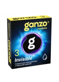 Супертонкие презервативы Ganzo Invisible - 3 шт. - Ganzo - купить с доставкой в Великом Новгороде