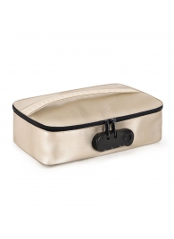 Золотистая сумочка для хранения игрушек Discreet Box - Dorcel - купить с доставкой в Великом Новгороде