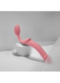 Розовый безремневой страпон Strap-on-me Semi-Realistic Bendable Strap-On size S - Strap-on-me - купить с доставкой в Великом Новгороде