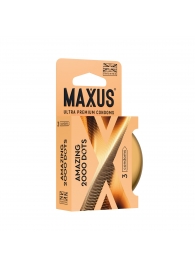 Точечные презервативы MAXUS 2000 Amazing Dots с железным кейсом - 3 шт. - Maxus - купить с доставкой в Великом Новгороде