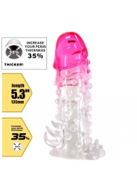Прозрачно-розовая насадка на пенис Wilford - 13,5 см. - Baile - в Великом Новгороде купить с доставкой Прозрачно-розовая насадка на пенис Wilford - 13,5 см. - Baile - в Великом Новгороде купить с доставкой
