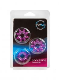 Набор из 3 лиловых эрекционных колец различной формы - Erowoman-Eroman - в Великом Новгороде купить с доставкой Набор из 3 лиловых эрекционных колец различной формы - Erowoman-Eroman - в Великом Новгороде купить с доставкой