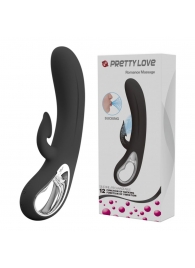 Черный вибратор-кролик Romance Massage - 24 см. - Baile купить в Великом Новгороде с доставкой в Orgasmix.ru Черный вибратор-кролик Romance Massage - 24 см. - Baile