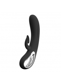 Черный вибратор-кролик Romance Massage - 24 см. - Baile купить в Великом Новгороде с доставкой в Orgasmix.ru Черный вибратор-кролик Romance Massage - 24 см. - Baile