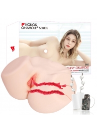 Мастурбатор-полуторс с двойным слоем материала и вибрацией Jenny Onahole Real Vagina - KOKOS - в Великом Новгороде купить с доставкой Мастурбатор-полуторс с двойным слоем материала и вибрацией Jenny Onahole Real Vagina - KOKOS - в Великом Новгороде купить с доставкой