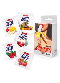 Набор из 5 саше съедобных смазок Tutti-Frutti - Биоритм - купить с доставкой в Великом Новгороде Набор из 5 саше съедобных смазок Tutti-Frutti - Биоритм - купить с доставкой в Великом Новгороде