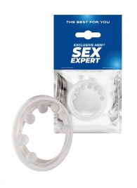 Эрекционное кольцо с мягкой стимулирующей насадкой - Sex Expert - в Великом Новгороде купить с доставкой