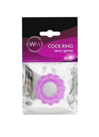 Лиловое эрекционное кольцо с 2 рядами стимулирующих шариков - Erowoman-Eroman - в Великом Новгороде купить с доставкой