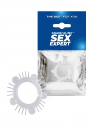 Эластичное эрекционное кольцо с шишечками и шипами - Sex Expert - в Великом Новгороде купить с доставкой