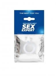 Эластичное эрекционное кольцо с шипиками и шариком - Sex Expert - в Великом Новгороде купить с доставкой