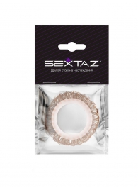 Эрекционное кольцо с бежевыми «ресничками» - Sextaz - в Великом Новгороде купить с доставкой