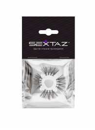 Эластичное эрекционное кольцо с черными «ресничками» - Sextaz - в Великом Новгороде купить с доставкой