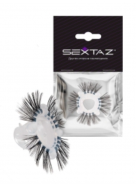 Эластичное эрекционное кольцо с черными «ресничками» - Sextaz - в Великом Новгороде купить с доставкой