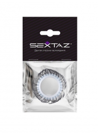 Эластичное эрекционное колечко с черными «ресничками» - Sextaz - в Великом Новгороде купить с доставкой