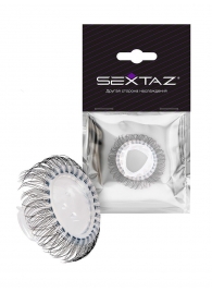 Эластичное эрекционное кольцо с длинными черными «ресничками» - Sextaz - в Великом Новгороде купить с доставкой