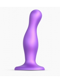 Фиолетовая насадка Strap-On-Me Dildo Plug Curvy size M - Strap-on-me - купить с доставкой в Великом Новгороде