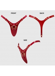 Красный пояс для фиксации насадок Strap-On-Me Leatherette Harness Fabulous - Strap-on-me - купить с доставкой в Великом Новгороде