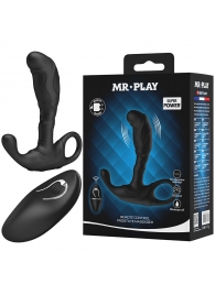 Черный изогнутый массажёр простаты с вибрацией и пультом ДУ - Baile - в Великом Новгороде купить с доставкой