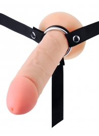 Мужской полый страпон на регулируемых ремешках - 22 см. - Sex Expert - купить с доставкой в Великом Новгороде