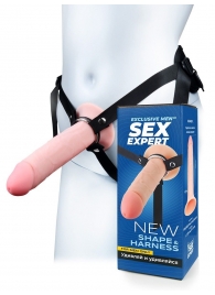 Мужской полый страпон на регулируемых ремешках - 22 см. - Sex Expert - купить с доставкой в Великом Новгороде