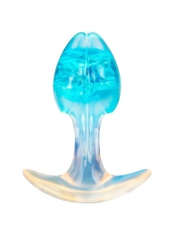 Голубоватая анальная пробка - 8,2 см. - AnaLove