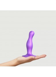 Фиолетовая насадка Strap-On-Me Dildo Plug Curvy size S - Strap-on-me - купить с доставкой в Великом Новгороде